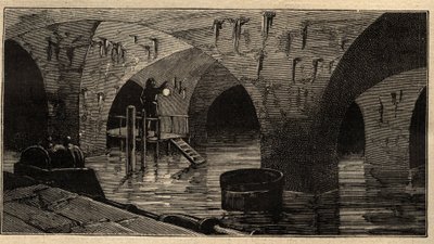 Zbiornik Menilamount - Paryż - 1890 - grawerowanie 1890 autorstwa Anonymous Anonymous