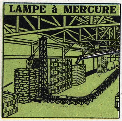Nowe właściwości gazu: lampa rtęciowa. Anonimowa ilustracja z 1925 r. Ze zbiorów prywatnych. autorstwa Anonymous Anonymous