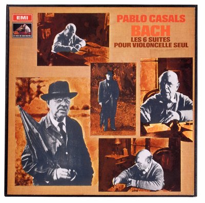 Pablo Casals nagrywa suitę na 6 wiolonczel Jeana Sebastiena Bacha (Johann Sebastian Bach autorstwa Anonymous Anonymous