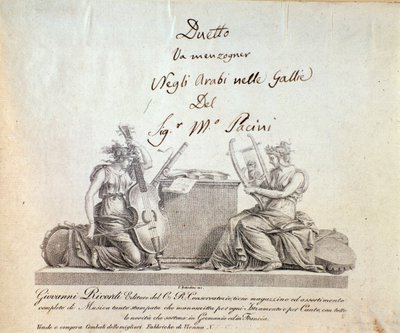 Strona z opery seria Arabowie Galów G Pacini autorstwa Anonymous Anonymous