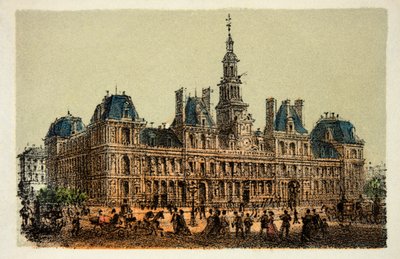Paryż 1874: Ratusz, kolekcja prywatna autorstwa Anonymous Anonymous