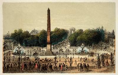 Paryż 1874: Place de la Concorde, kolekcja prywatna autorstwa Anonymous Anonymous