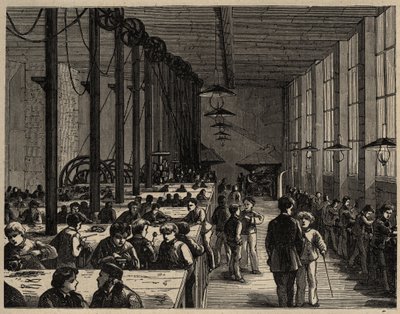 Paryż, Miejska Szkoła Zawodowa Diderot - rycina 1890 autorstwa Anonymous Anonymous