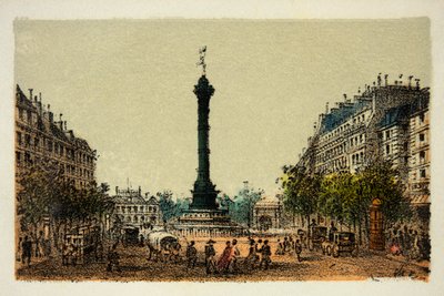 Paryż 1874: Kolumna Lipca, kolekcja prywatna autorstwa Anonymous Anonymous