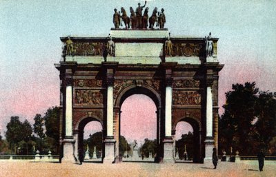 Paryż: widok na Łuk Triumfalny du Carrousel zrealizowany przez Pierre