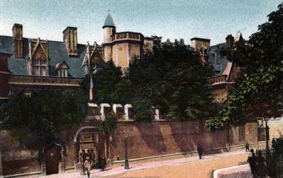 Paryż: widok na Musee de Cluny. Zdjęcie z 1920 roku w „Albumie Artystycznym” miasta Paryża. Prywatna kolekcja. autorstwa Anonymous Anonymous