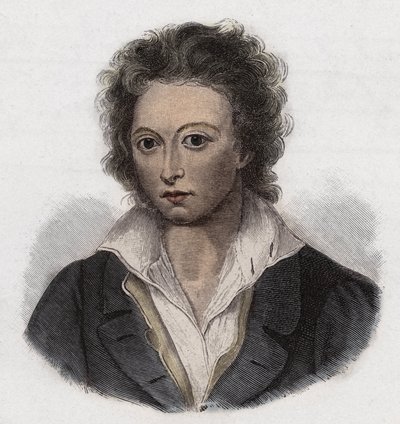 Percy Bysshe Shelley (1792-1822) Angielski poeta- autorstwa Anonymous Anonymous