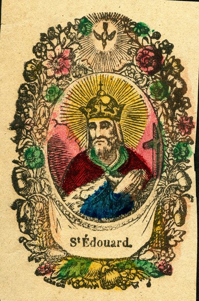 Pobożny obraz: Edward Męczennik (odbitka epinalna) autorstwa Anonymous Anonymous