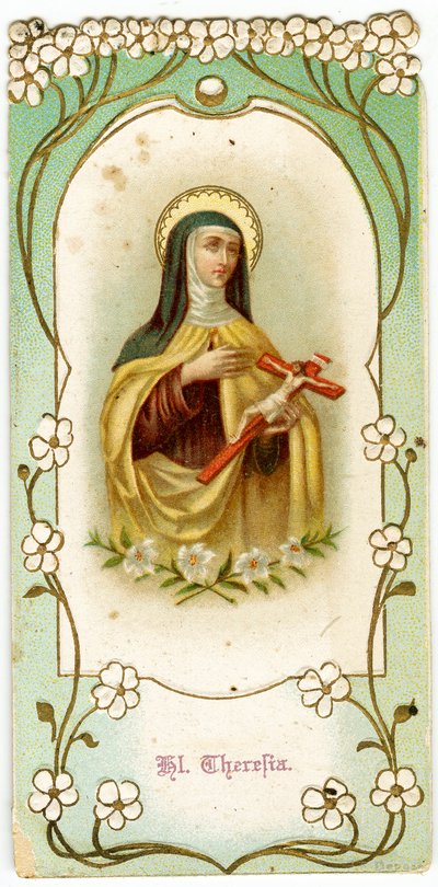 Wizerunek pobożny: Św. Teresa od Dzieciątka Jezus i Święte Oblicze (chromolitografia) autorstwa Anonymous Anonymous