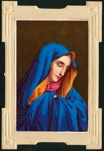 Pobożny obraz: Dziewica Maryja (chromolitografia) autorstwa Anonymous Anonymous