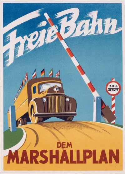 Plan Marshall ou Program de retablissement europeen (Europejski Program Odbudowy ou ERP) (1948-1952) - Bezpłatny przejazd dla Planu Marshalla par Anonymous autorstwa Anonymous Anonymous
