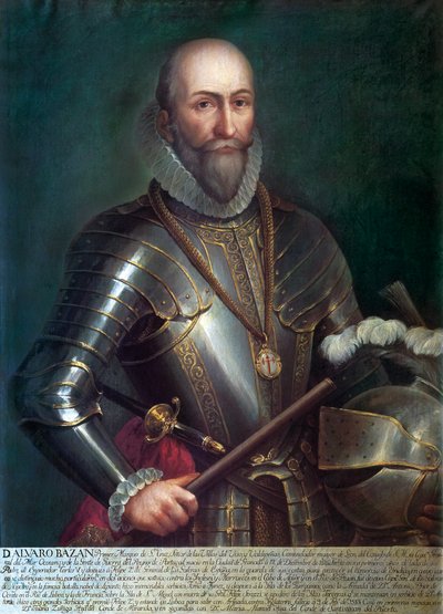 Portret Alvaro de Bazan y Guzman, pierwszego markiza Santa Cruz (1526-1588), hiszpańskiego admirała i nawigatora. Obraz anonimowy, olej na płótnie. autorstwa Anonymous Anonymous