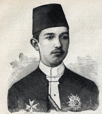Portret Abbasa II Paszy (1874-1944), wicekróla Egiptu. Grawer w „”Le Peute Parisien”” autorstwa Anonymous Anonymous