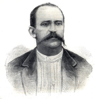 Portret Alberta Nebouta, francuskiego odkrywcy w Afryce. Grawer w „”Le Peute Parisien”” autorstwa Anonymous Anonymous