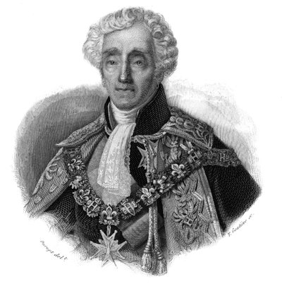 Portret Ambroise Polycarpe La Rochefoucauld Doudeauville (Ambroise-Polycarpe La Rochefoucauld-Doudeauville) (1765-1841) w „”Portrety i historia użytecznych mężczyzn: mężczyzn i kobiet ze wszystkich krajów i wszystkich warunków, którzy nabyli mężczyzn” ” pu autorstwa Anonymous Anonymous