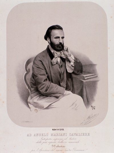 Portret Angelo Mariani (litografia) autorstwa Anonymous Anonymous