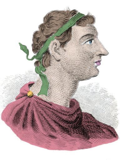 Portret Antiocha I Sotera (Zbawiciela), drugiego władcy z dynastii Seleucydów. Odzyskał od -280 do -261. Rycina XIX wieku. Milanese autorstwa Anonymous Anonymous