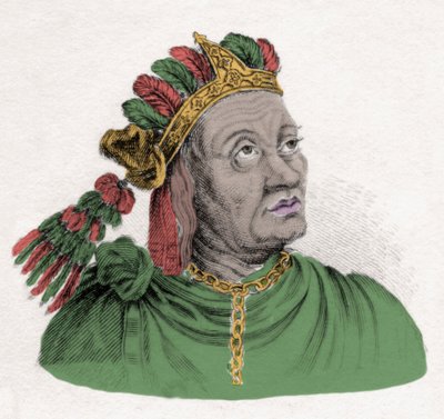 Portret Atahualpy (1502-1533), ostatniego cesarza Imperium Inków. Rycina XIX wieku. Milanese autorstwa Anonymous Anonymous