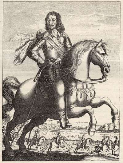 Portret Bernarda z Saksonii Weimaru (Saksonia-Weimar) (1604-1639) z przedstawieniem schwytania Jana z Werth przez księcia Bernarda i księcia Rohanu. Rycina z XVII wieku. Prywatna kolekcja. autorstwa Anonymous Anonymous