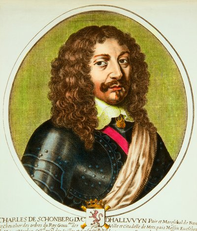 Portret Karola de Schomberg (1601-1656) księcia Halluin, para i maester Francji za panowania Ludwika XIII, Kolekcja Privee autorstwa Anonymous Anonymous