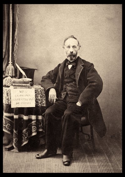 Portret Francesco Crispi (1818-1901) włoskiego męża stanu w 1863 r. ©Lee/leemage autorstwa Anonymous Anonymous