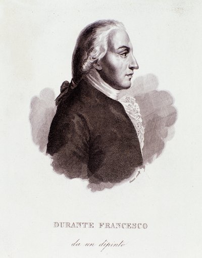 Portret Francesco Durante (1684-1755) włoskiego kompozytora Po malowaniu. 19 wiek. Prywatna kolekcja mediolańska autorstwa Anonymous Anonymous