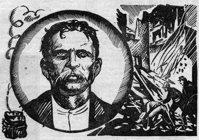 Portret Francois Claudius Koenigstein dit Ravachol (1859-1892), terrorysta i anarchista. Ilustracja zaczerpnięta z „Le petit journal illustious”” 1931 autorstwa Anonymous Anonymous