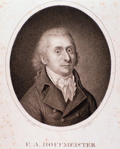 Portret Franza Antona Hoffmeistera (rycina) autorstwa Anonymous Anonymous