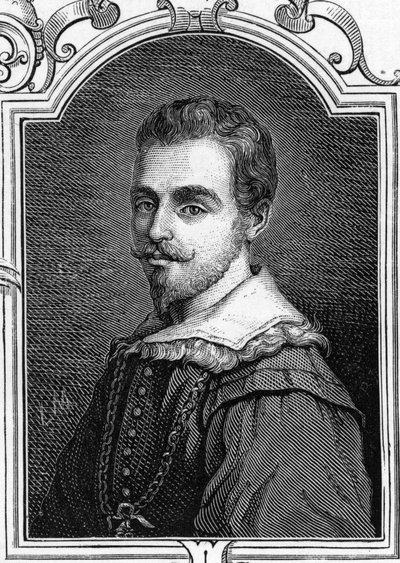 Portret Giulio Cesare Procaccini (1574-1625) malarza włoskiego. Rycina z 1859 r. w „”galeriach Europy – Włochy” autorstwa armengaud. Prywatna kolekcja. autorstwa Anonymous Anonymous