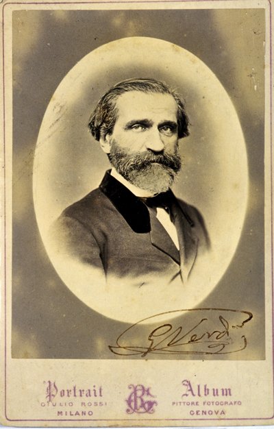 Portret Giuseppe Verdiego (1813-1901), włoskiego kompozytora. ok. 1850 r. Kolekcja prywatna. Mediolan autorstwa Anonymous Anonymous