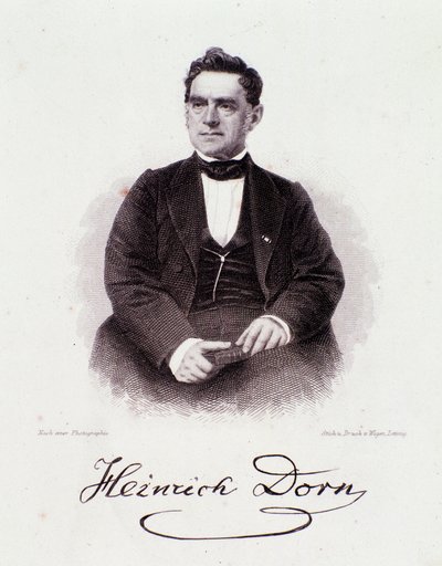 Portret Heinricha Dorna (1804-1892) Niemiecki dyrygent, kompozytor i dziennikarz XIX wieku. Prywatna kolekcja mediolańska autorstwa Anonymous Anonymous