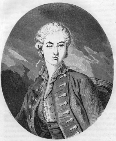 Portret Joanny Becu, hrabiny (lub Madame) du Barry (1743-1793), ostatniej kochanki Ludwika XV – Grawerowanie z 1863 roku w „Le Livre Rouge – Histoire De L’echafaud en France” autorstwa Dupray de La Maherie. Prywatna kolekcja. autorstwa Anonymous Anonymous
