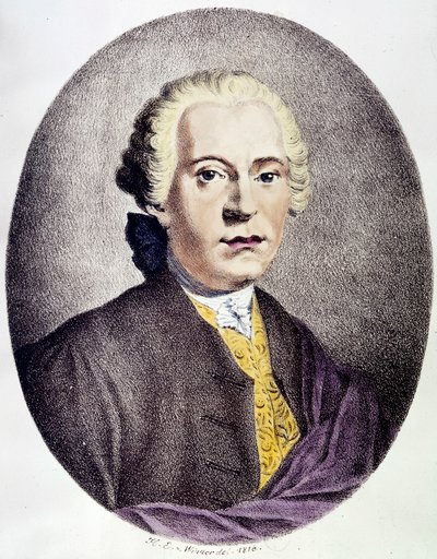 Portret Johana Adolfa Hassego (1699-1783) Kompozytor barokowy Grawerunek XVIII wieku Kolekcja prywatna autorstwa Anonymous Anonymous
