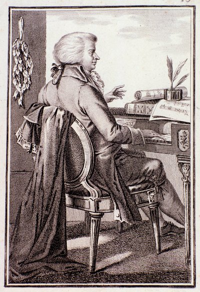 Portret Johanna Leopolda Mozarta (rycina) autorstwa Anonymous Anonymous