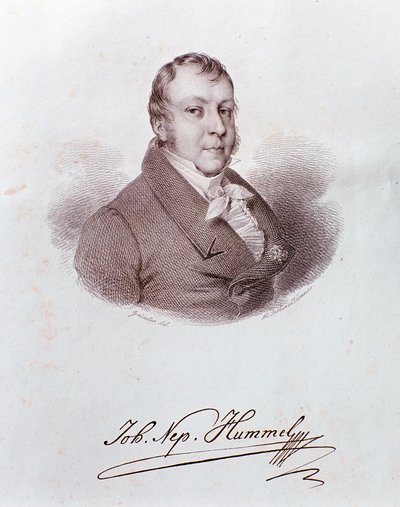 Portret Johanna Nepomuka Hummla (rycina autorstwa Anonymous Anonymous