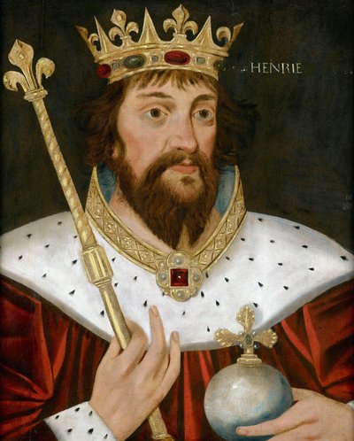 Portret króla Anglii Henryka I (Henri I Beauclerc) (1068-1135), Anonim. Olej na drewnie, 57x47. Prywatna kolekcja autorstwa Anonymous Anonymous