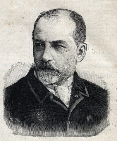 Portret Leona Bonnata (1833-1922), francuskiego malarza ówczesnego prezesa Societe des Artistes Français. Grawer w „”Le Peute Parisien”” autorstwa Anonymous Anonymous