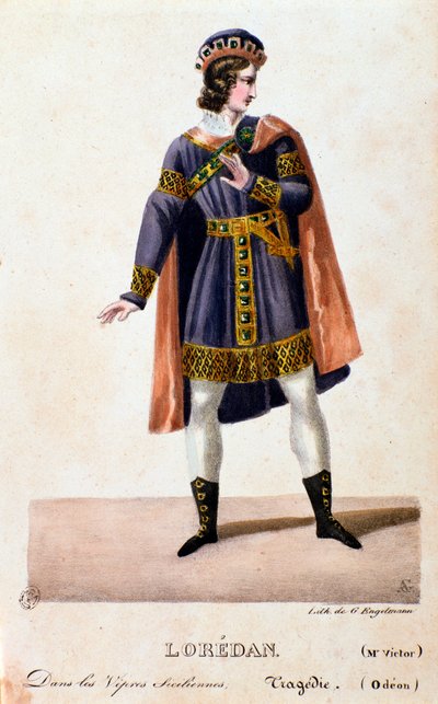 Portret Loredana w operze Nieszpory sycylijskie Giuseppe Verdi autorstwa Anonymous Anonymous