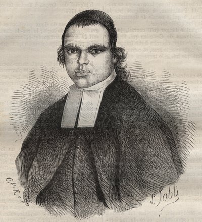 Portret Louisa Bonafous, w religii brata Leotade, oskarżonego o gwałt i morderstwo. Zmarł w Toulon Bagne 27 stycznia. 1850. Grawer w „Historii skazanych od ich powstania do dnia dzisiejszego”” (1877) Pierre Zaccone (1817-1895) (Colonia Penale - Pe autorstwa Anonymous Anonymous