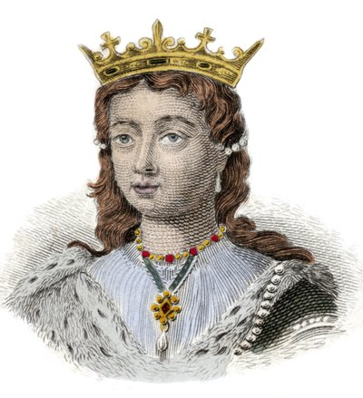 Portret Margarity Anjou, królowej Anglii (1429-1482) Rycina z XIX wieku. Milanese autorstwa Anonymous Anonymous