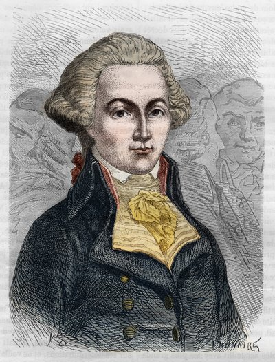 Portret Marguerite Elie Guadet, francuskiego polityka (1758-1794). Grawer z 1866 r. w „Histoire de la Revolution francaise” Adolphe Thiers. Prywatna kolekcja. autorstwa Anonymous Anonymous
