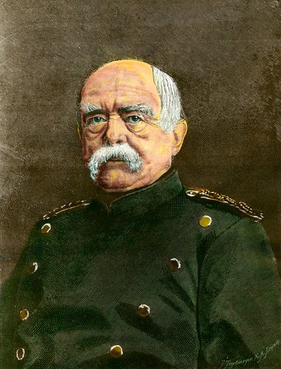 Portret kanclerza Prus Ottona von Bismarcka (1815-1898). Rycina XIX-wieczna kolekcja prywatna autorstwa Anonymous Anonymous