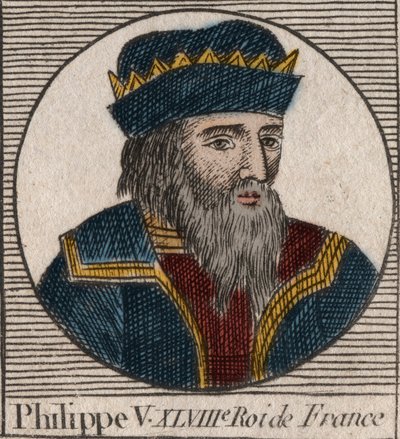 Portret Filipa V Długiego (1294 - 1322), króla Francji - Filipa V (1294-1322) 