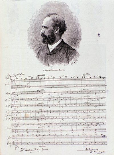 Portret Romualdo Marenco (rycina) autorstwa Anonymous Anonymous