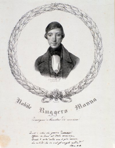 Portret Ruggero Manny (litografia) autorstwa Anonymous Anonymous