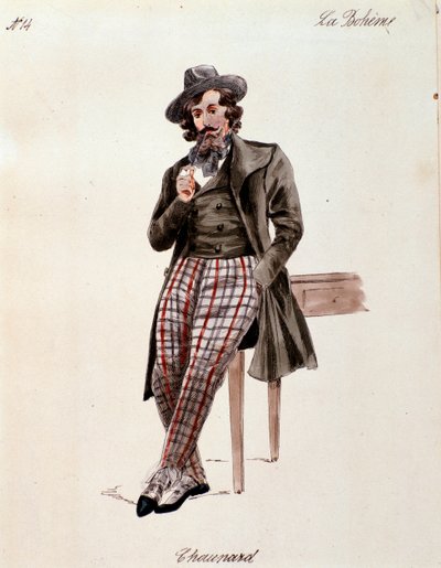 Portret Schaunarda z Cyganerii Pucciniego (1892-1895) autorstwa Anonymous Anonymous