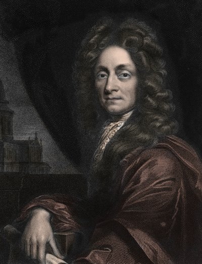 Portret sir Christophera Wrena, angielskiego architekta (1632-1723). autorstwa Anonymous Anonymous