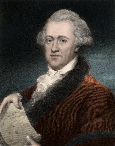 Portret Sir Friedricha Wilhelma Herschela (1738-1822), brytyjskiego niemieckiego astronoma i fizyka - Portret Williama Herschela brytyjskiego astronoma urodzonego w Niemczech autorstwa Anonymous Anonymous
