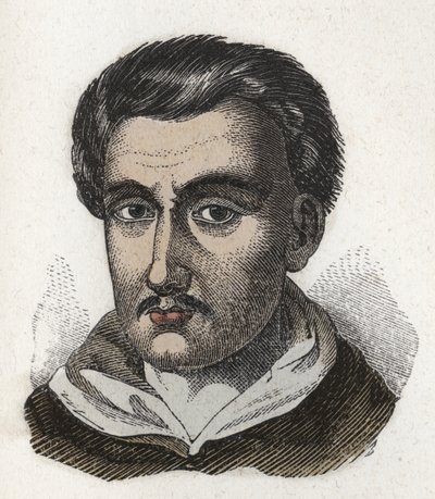 Portret Tommaso Campanelli (1568-1639), dominikańskiego mnicha i filozofa. Rytownictwo. Prywatna kolekcja autorstwa Anonymous Anonymous