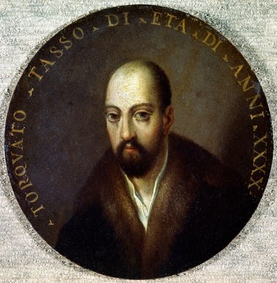 Portret Torquato Tasso (olej na miedzi) autorstwa Anonymous Anonymous